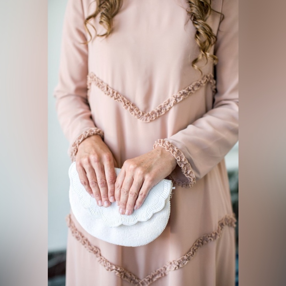 Dainty Jewells Canterbury Tea Style Tan Women's Dress - Picture 3 of 9